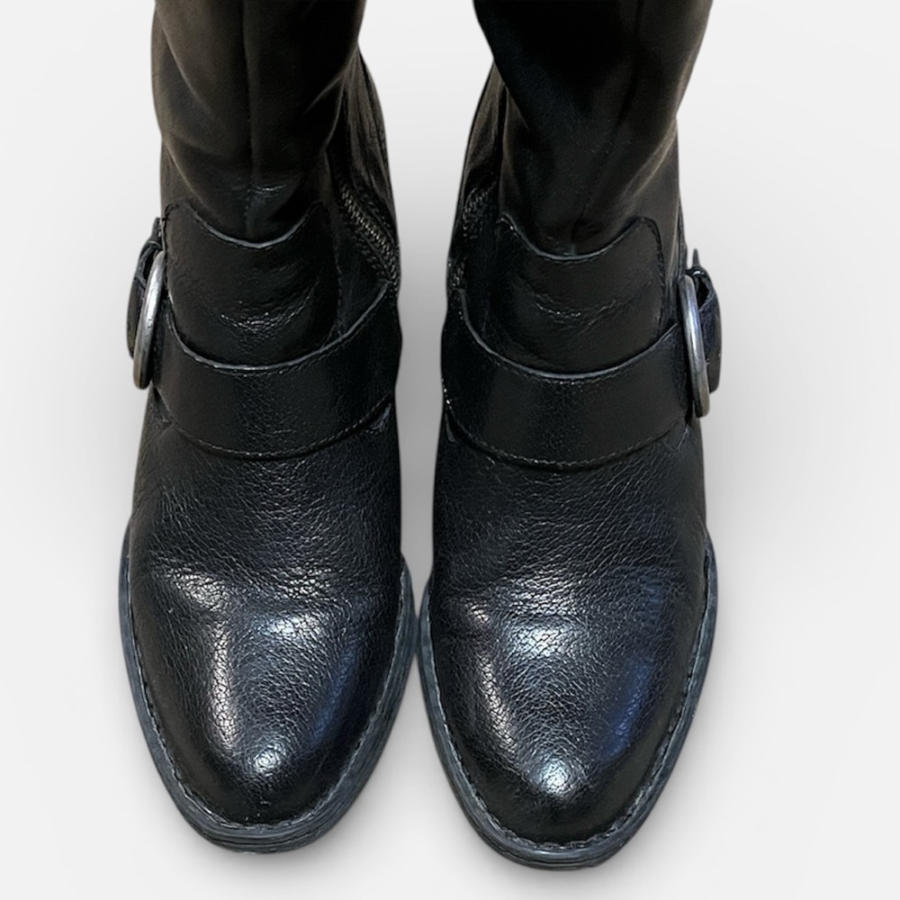 Born Shaylee Tall Leather Boot in Black w/ Buckle Accent Women’s Sz 7 1/2 - Picture 7 of 13